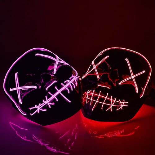 HalloweenELLightMaskV字冷光