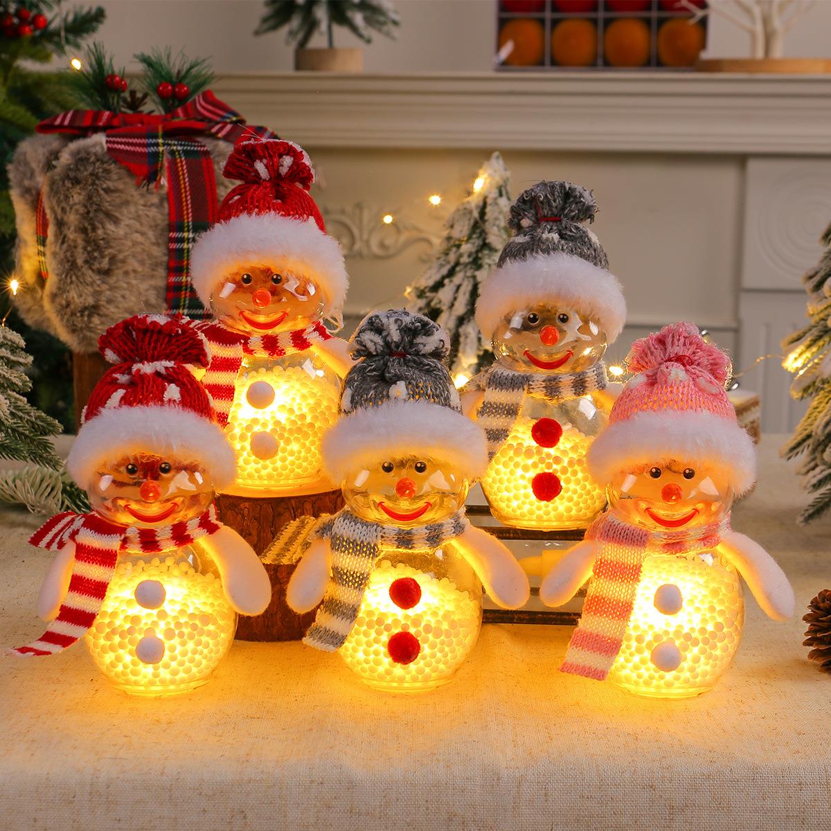 New Christmas luminous snowman ornament with lights圣诞节发