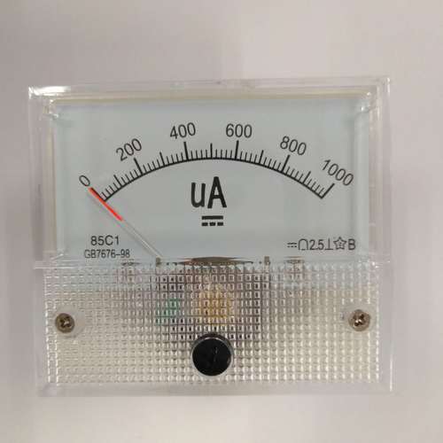85c1 1000uA  1000微安电流表 1毫安 直流指针式微安表 64*56MM