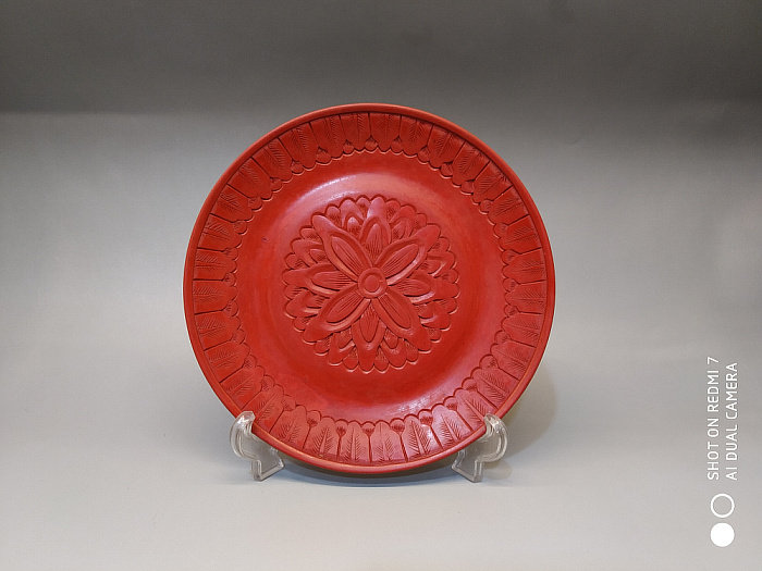 6070 年代 纯手工剔红漆器漆器