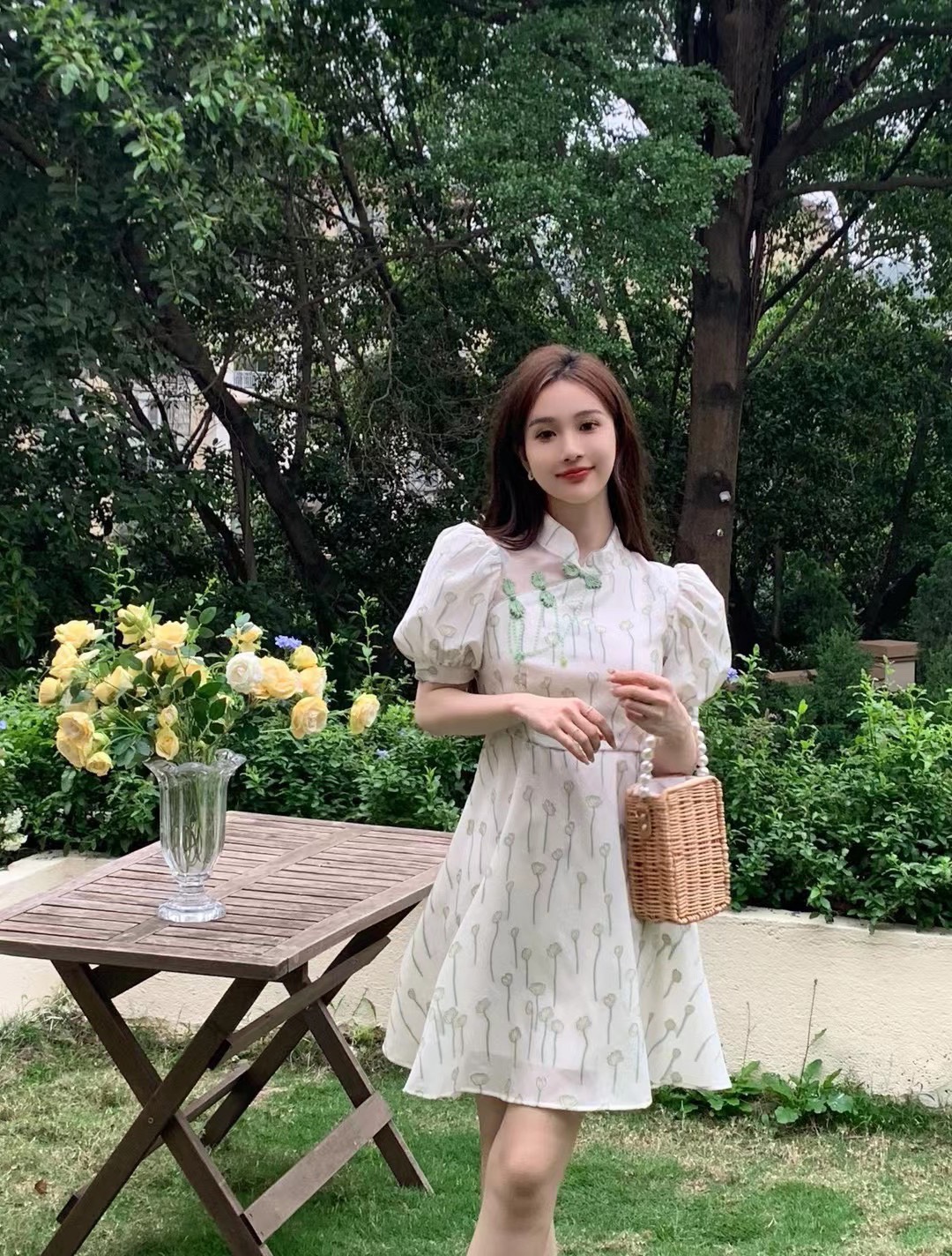 n: aa连衣裙女夏季2023新款高级感别致设计感气质显瘦旗袍
