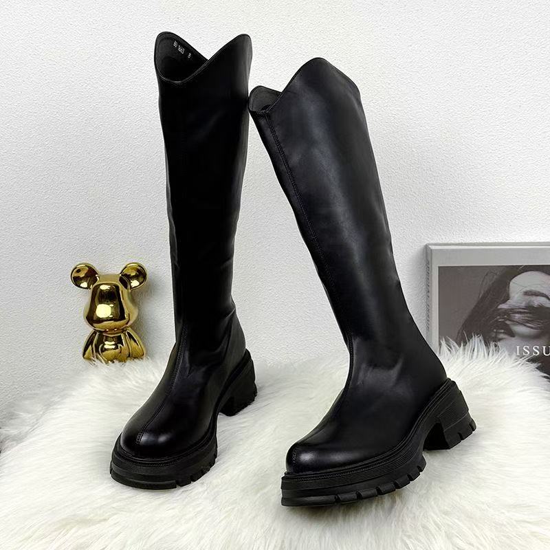 断码特价增高显瘦长筒骑士靴女