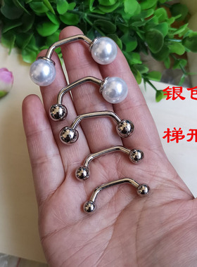 韩版银色珍珠衬衣可拆卸螺旋扣