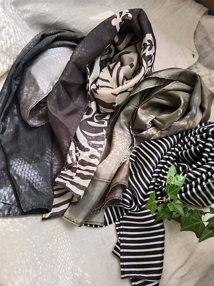 春夏长条多色桑蚕丝围巾