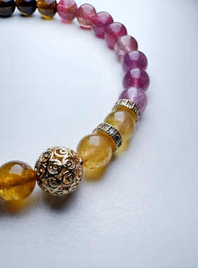 彩碧玺水晶手链