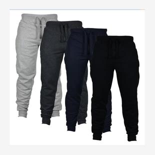 men clothes男式休闲纯色百搭卫裤春秋运动透气哈伦裤时尚百搭束