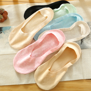 19个突点硅胶女短袜 360度无痕棉袜 浅口 全无痕无缝隐形船袜 2双