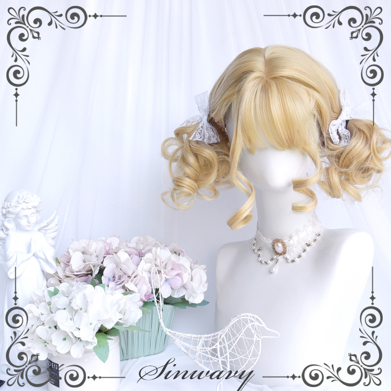 斯万家DOLL感可爱金色短卷假发