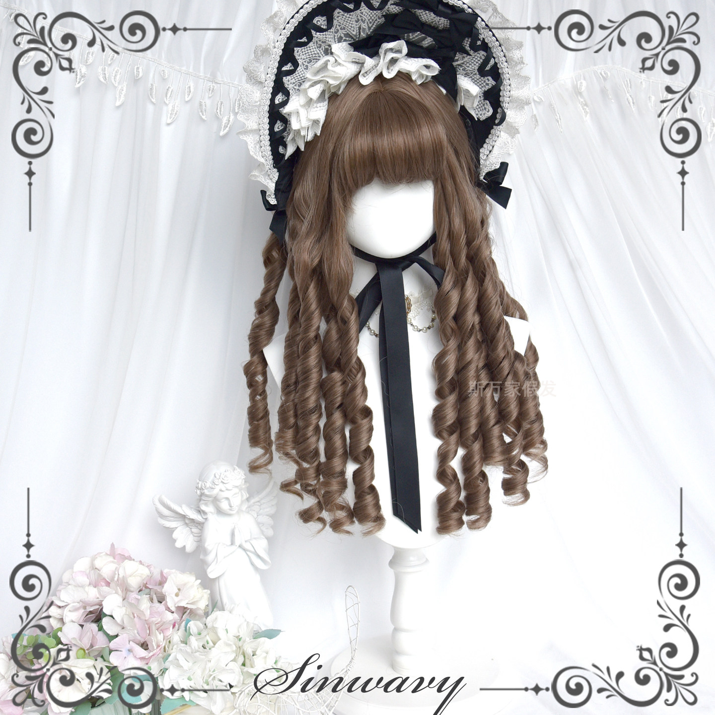 【8.22新】lolita华丽万用罗马卷DOLL感优雅亚麻棕假发-|珍奇屋|图片