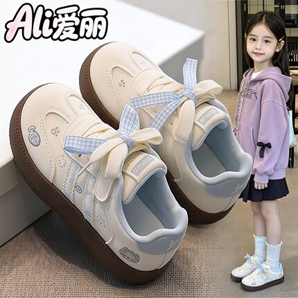 女童德训鞋儿童卡通板鞋2026春秋新款女孩洋气软底百搭防滑休闲鞋