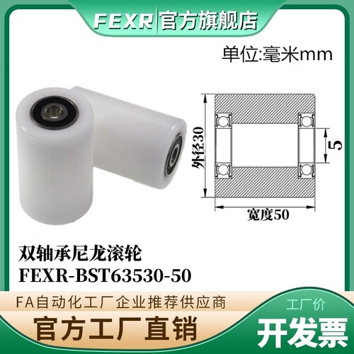 BST63530-50双轴承尼龙滚轮