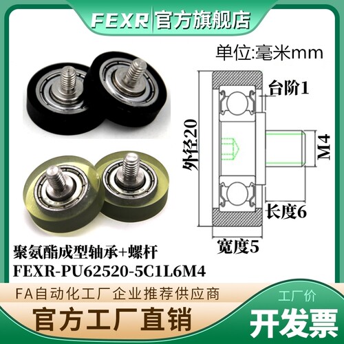 PU62520-5C1L6M4包胶轴承