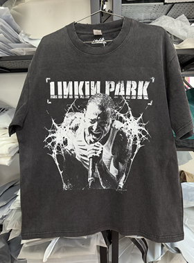 回路商店 林肯公园乐队 T恤Linkinpark 水洗做旧摇滚vintage T恤