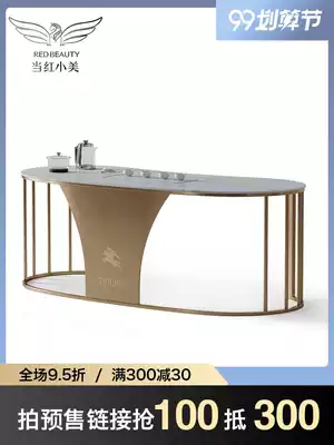 Modern light luxury tea table simple kung fu integrated high-end fashion rock board tea table small apartment balcony tea table
