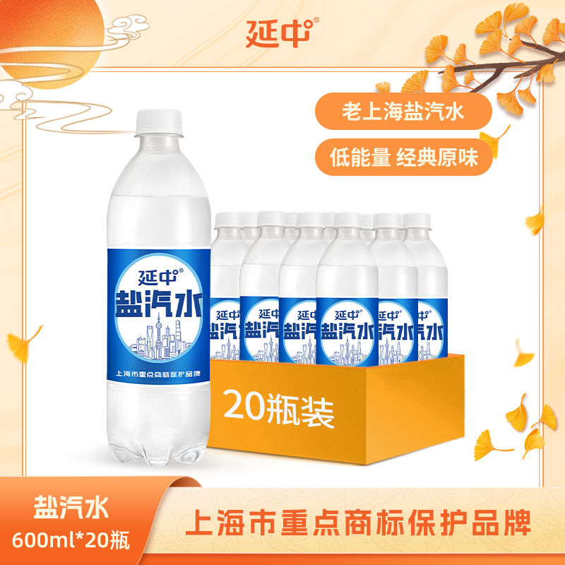 延中盐汽水600ml*20瓶官方旗舰