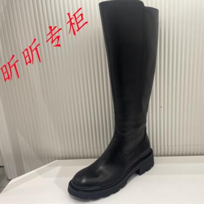 莱尔斯丹加绒骑士靴女高筒长靴子