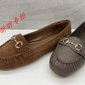 女6T09903 女圆头平底单鞋 saunda莱尔斯丹2025年秋季 复古乐福鞋