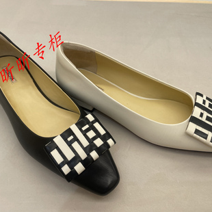 Dissona迪桑娜女鞋2025春季编织方头平跟浅口单鞋女179671 179660