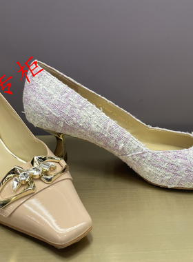Linea Rosa恋尚萝莎2024年春季方头水钻细高跟浅口女单鞋5M51506