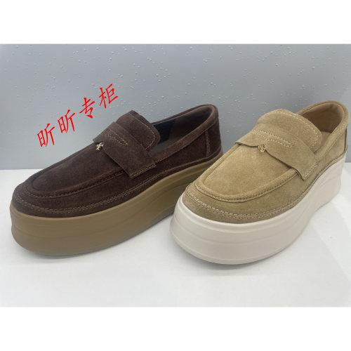 碟愫乐福鞋女厚底一脚蹬休闲鞋