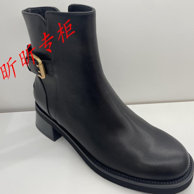 莱尔斯丹女鞋粗跟短靴子5T53206