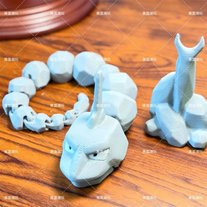 。全身关节可活动大岩蛇模型嘴巴可动模型3d打印精灵玩具
