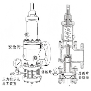尿素水解器安全阀爆破片夹持器316L/Ti钛混合氨气带压力指示装置