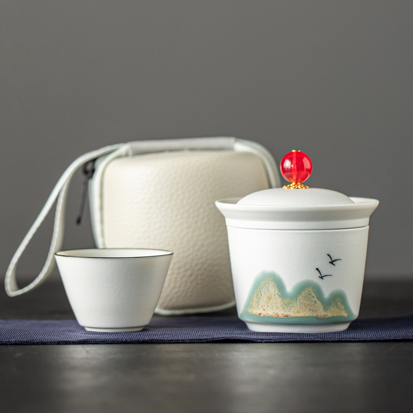 旅行茶具快客杯一壶一杯便携式