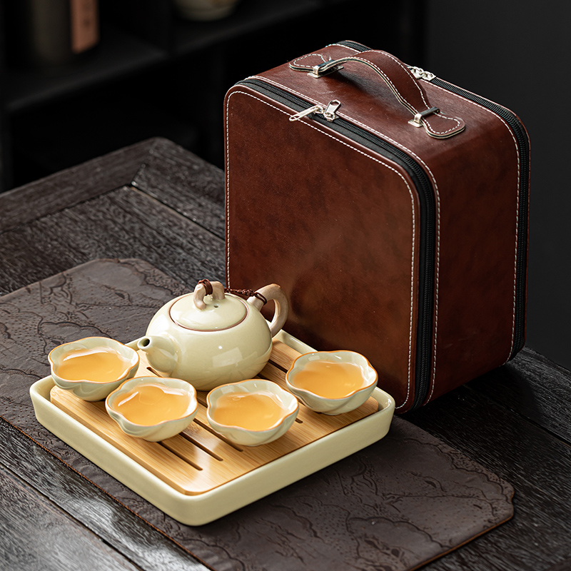 汝窑功夫茶具套装便携旅行整套