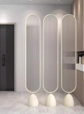 意式轻奢长虹玻璃屏风现代简约入户门玄关客厅隔断家用餐厅遮挡