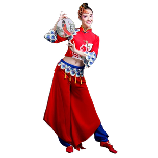 古典舞演出服2025新款扇子舞表演服装广场舞女飘逸东北秧歌服舞蹈