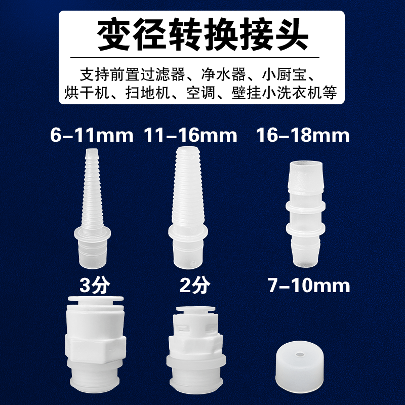 多功能接头用变径头支持净水器小厨宝空调排水管洗菜盆等排水软管