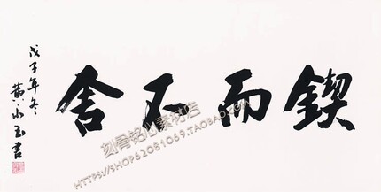 SXN29黄小玉书法:锲而不舍字137×69  658M高清电子版图片素材