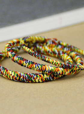 九成金刚结五色线纯手工编织