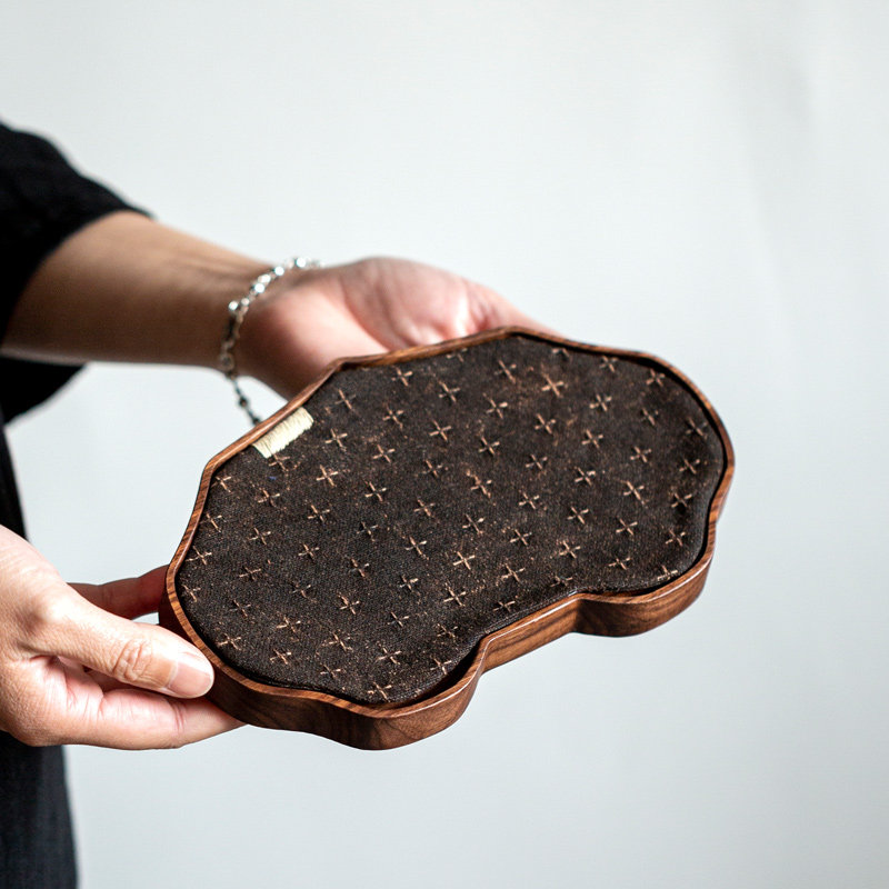 胡桃木如意托盘小干泡茶盘创意实木茶台壶承带防水茶垫茶道零配,餐饮具,茶托,淘宝优惠券,粉丝福利购,淘宝优惠卷