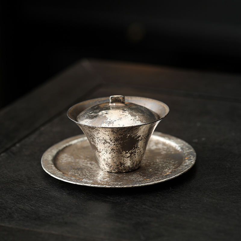 鎏銀三才蓋碗寂藝不燙手