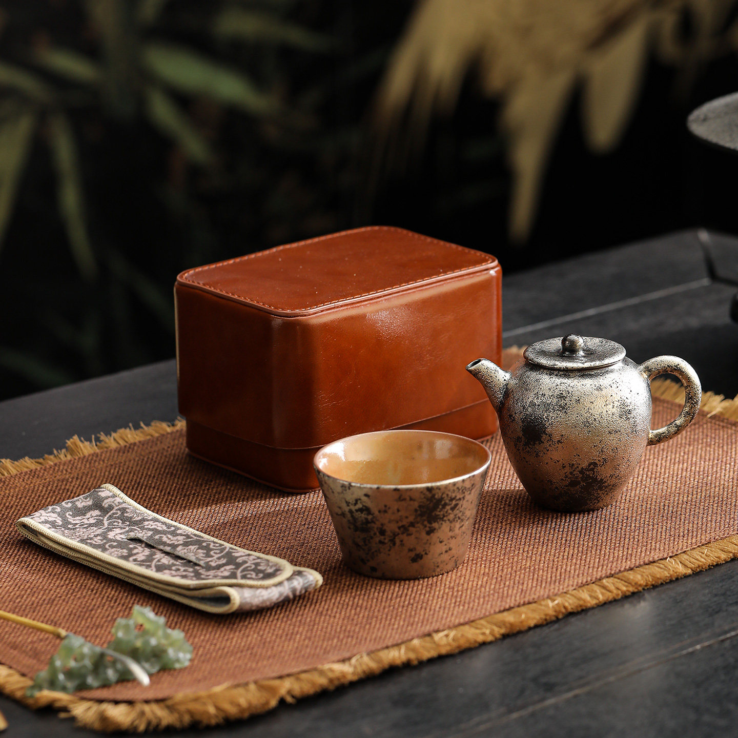 中式复古高档鎏银茶具套装轻奢烧银箔一壶一杯礼盒装伴手礼送礼,餐饮具,茶具礼盒,淘宝优惠券,粉丝福利购,淘宝优惠卷