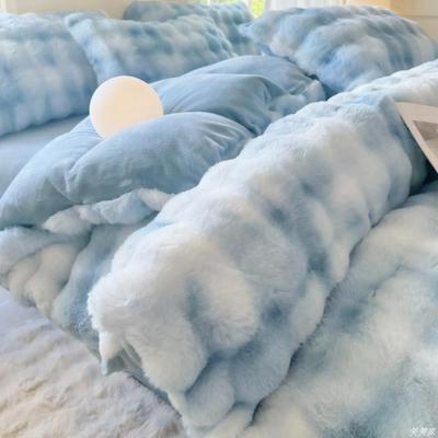 毛绒珊瑚被单件兔冬季法兰