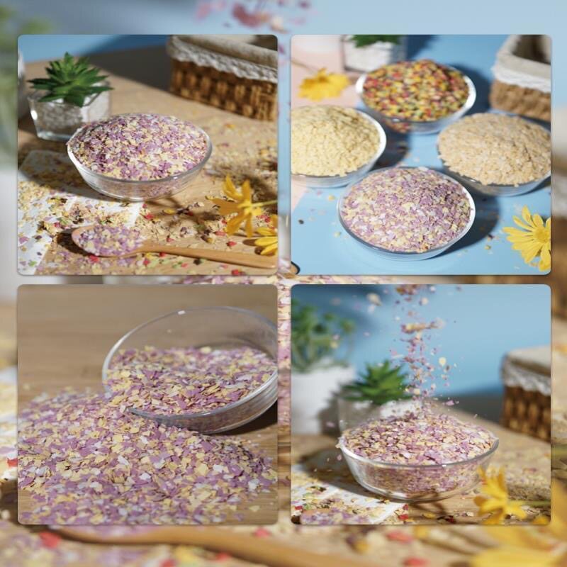 多彩燕麦片七彩麦片五彩彩色麦片燕麦包糕点烘焙装饰馅料中式包点