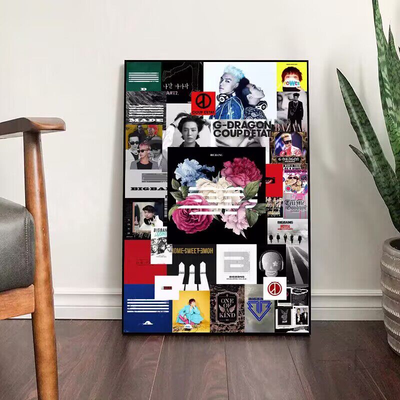 韩国明星装饰画权志龙GD海报卧室房间挂画生日礼物送女生相框壁画