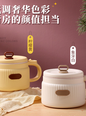 电煮锅煮面锅多功能学生宿舍不粘锅电热锅小型电火锅蒸饭电饭锅