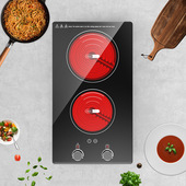 WABK双灶电陶炉双头电热炉家用跨境欧规110V美规厨房电器嵌入式