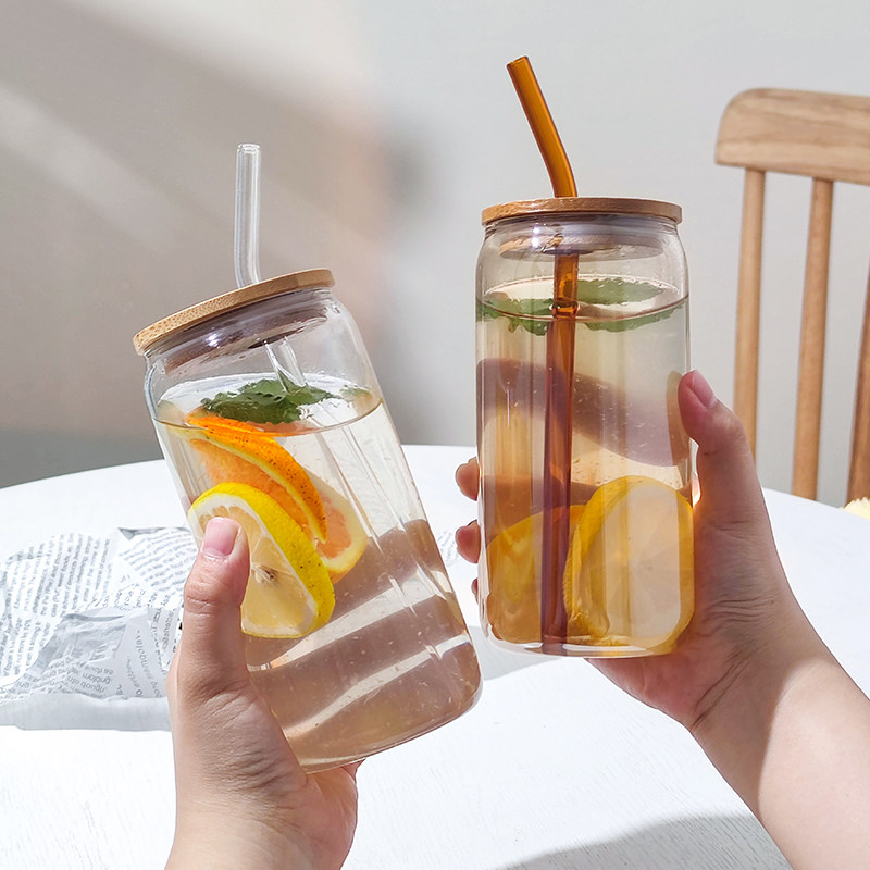 高硼硅玻璃杯家用吸管杯