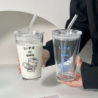 原创小狗高颜值饮料吸管杯