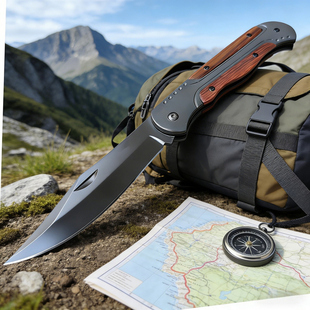 野营求生刀随身小刀锋利高硬度折叠刀户外生存刀具防身露营水果刀