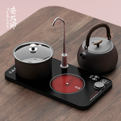 茶大师 茶台一体静音黑晶炉煮茶壶带上水 决策者R8台嵌两用嵌入式