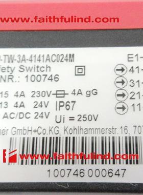 Euchner 100746 安士能全新安全模块 STP-TW-3A-4141AC024M