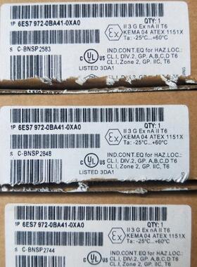 全新正品  6ES7 972-0BA41-0XA0 实物拍摄 现货