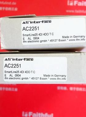 AC2251 易福门全新AS-i从站模块 SmartL25 4DI 4DO T C