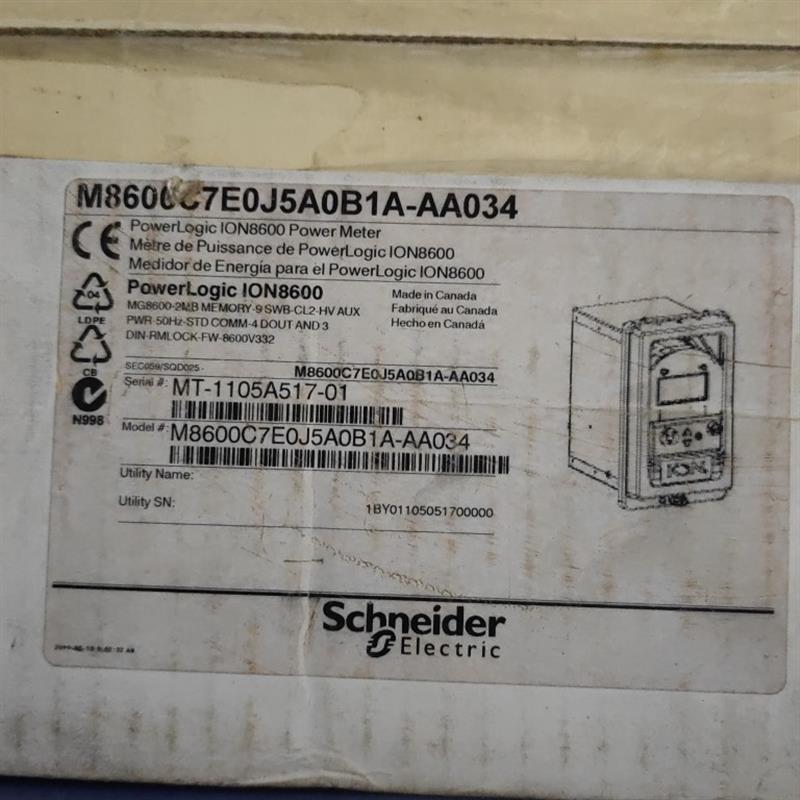 原装施耐德控制器ION8600 M8600C7E0J5A0B1A-AA034 36027519